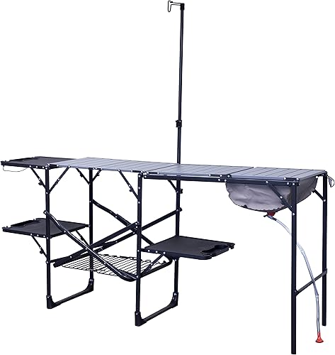 GCI Outdoor Master Cook Station - Mesa plegable portátil para campamento y cocina al aire libre