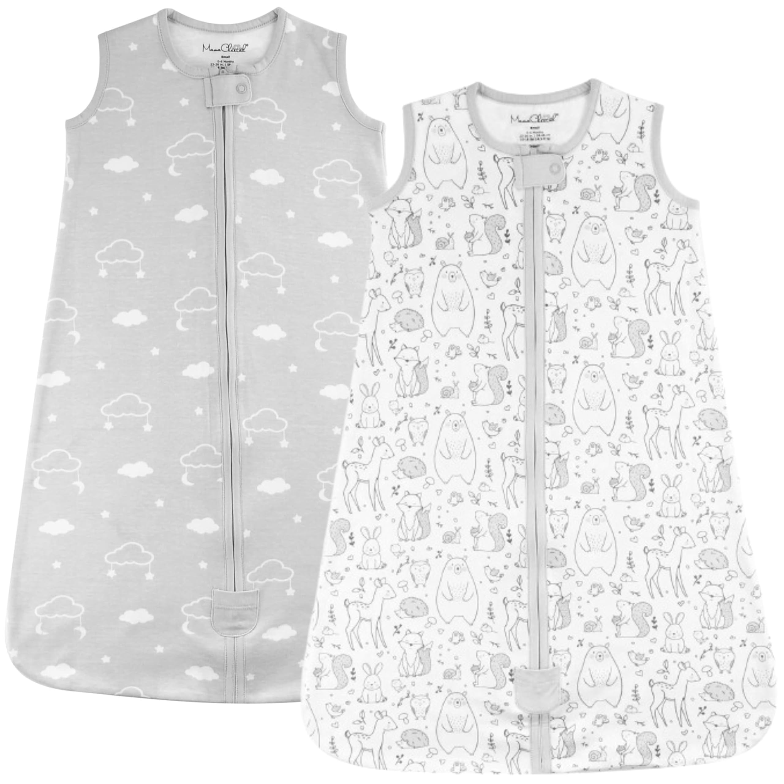 Mama Cheetah Baby Sleep Sack 2.5 TOG, Organic Cotton Baby Wearable Blanket with Two-Way Zipper, Swaddle Transition Baby Sleeping Bag for Newborn Infant Toddler Boy Girl, 0-6 Months