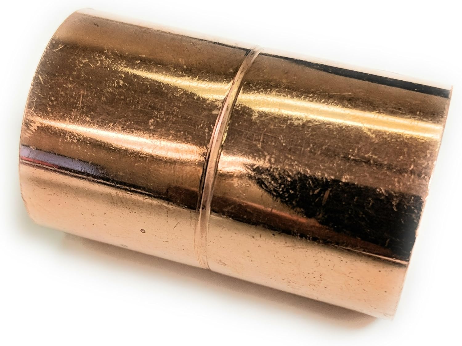 ICS Industries 1/4 Inch CXC Wrot Copper Pressure Coupling - Ring Stop 25 PACK For 3/8 OD Pipe or Tubing