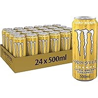 Monster Energy Ultra Gold Pineapple – 24 Lattine da 500 ml, Energy Drink Zero Zuccheri e Poche Calorie