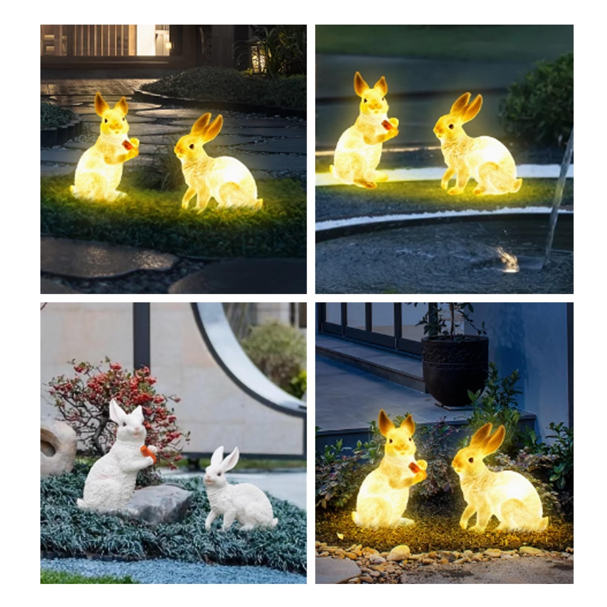 Lampada solare da giardino, Luci solari per esterni a forma di animale, palle luminose da giardino, con luci LED calde, luci decorative per esterni, impermeabili, per portico anteriore, patio, cortile
