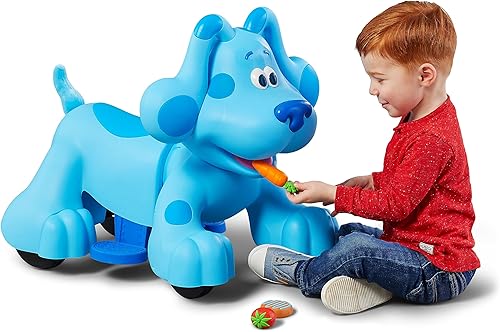 Kid Trax 6V Rideamals Blue's Clues Snack Time - Juguete interactivo para niños de 18 a 30 meses, hasta 44 libras, 20 sonidos diferentes, 3