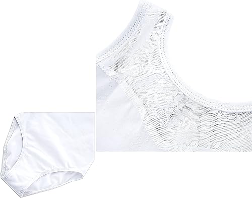 Miniatura 3 de Aslana Leotardo de encaje sin mangas, leotardo de manga corta y larga para niñas y niños, disfraz de gimnasia de ballet