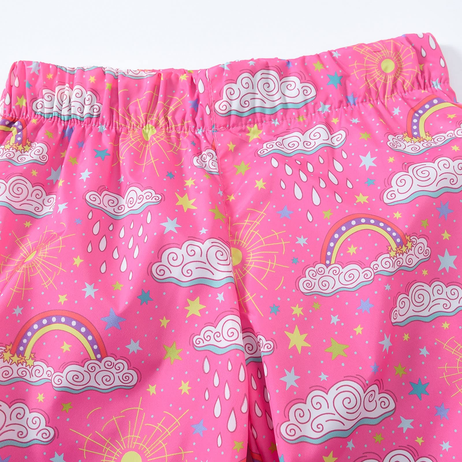 Veste ImperméAble Enfant,Enfants GarçOns Filles Dinosaure Arc-En- Imprimé Bouton Veste De Pluie À Capuche Coupe-Vent ImperméAble Enfants À Manches Longues À Capuche Trench Pantalon Tenues