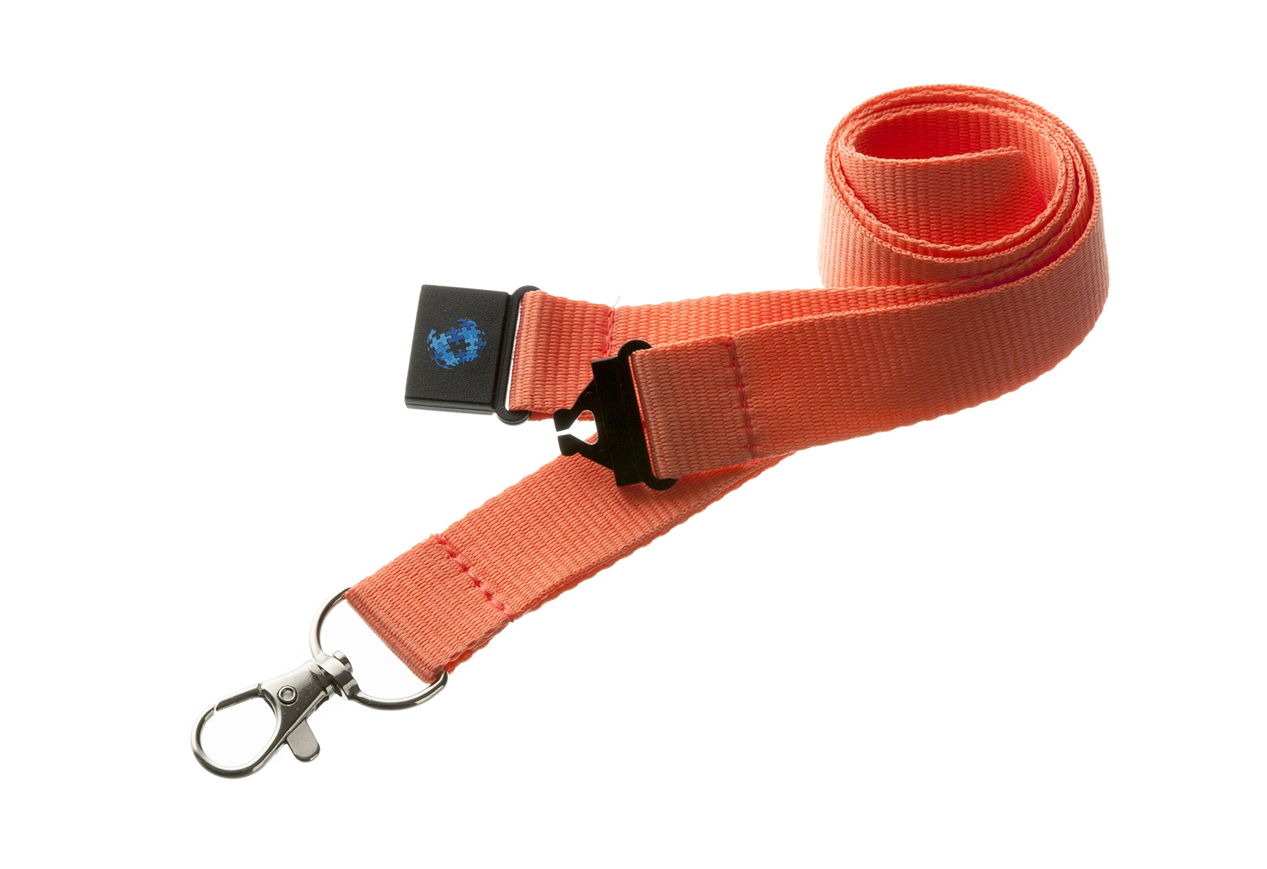 Pac Supplies Global Ltd20mm Lanyard with Safety Break away and Metal clip - (CORAL)