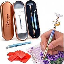 Ftimda Diamond Painting Pen Kit - Refillable Metal, 20 Wax Blocks Included