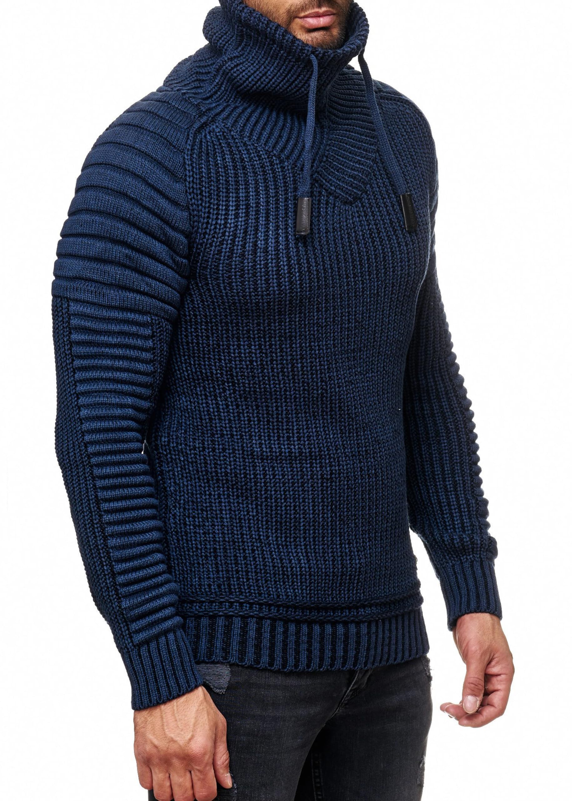 Subliminal - Jersey de punto grande, cuello alto, estilo básico, jersey de punto de invierno, cuello de cal, manga larga, idea de regalo BX292