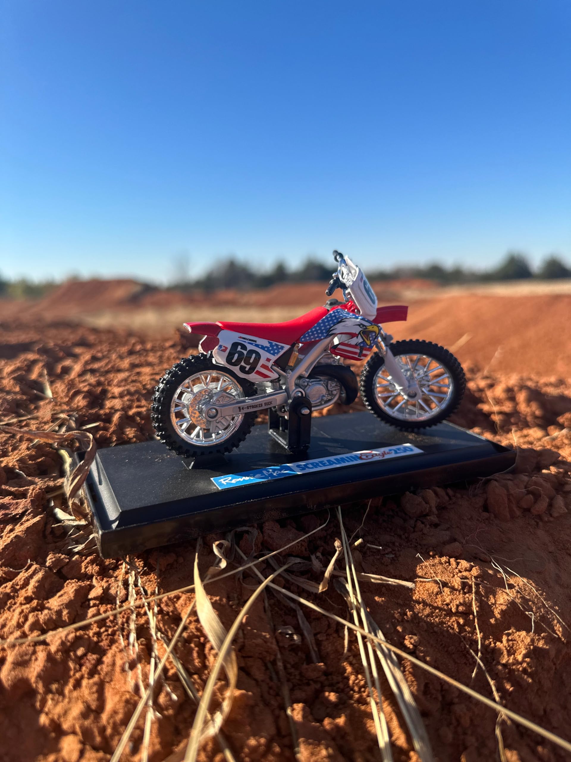 Ronnie Mac 69 Screamin Eagle 250 Replica Collectible Dirt Bike