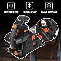 Vista 4 de WEN Sierra de riel inalámbrica de 6.5 pulgadas, sin escobillas con velocidad variable (solo herramienta, batería máxima de 20 V no incluida)