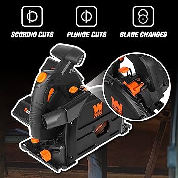 WEN Cordless 6.5-Inch Track Saw, Brushless with Variable