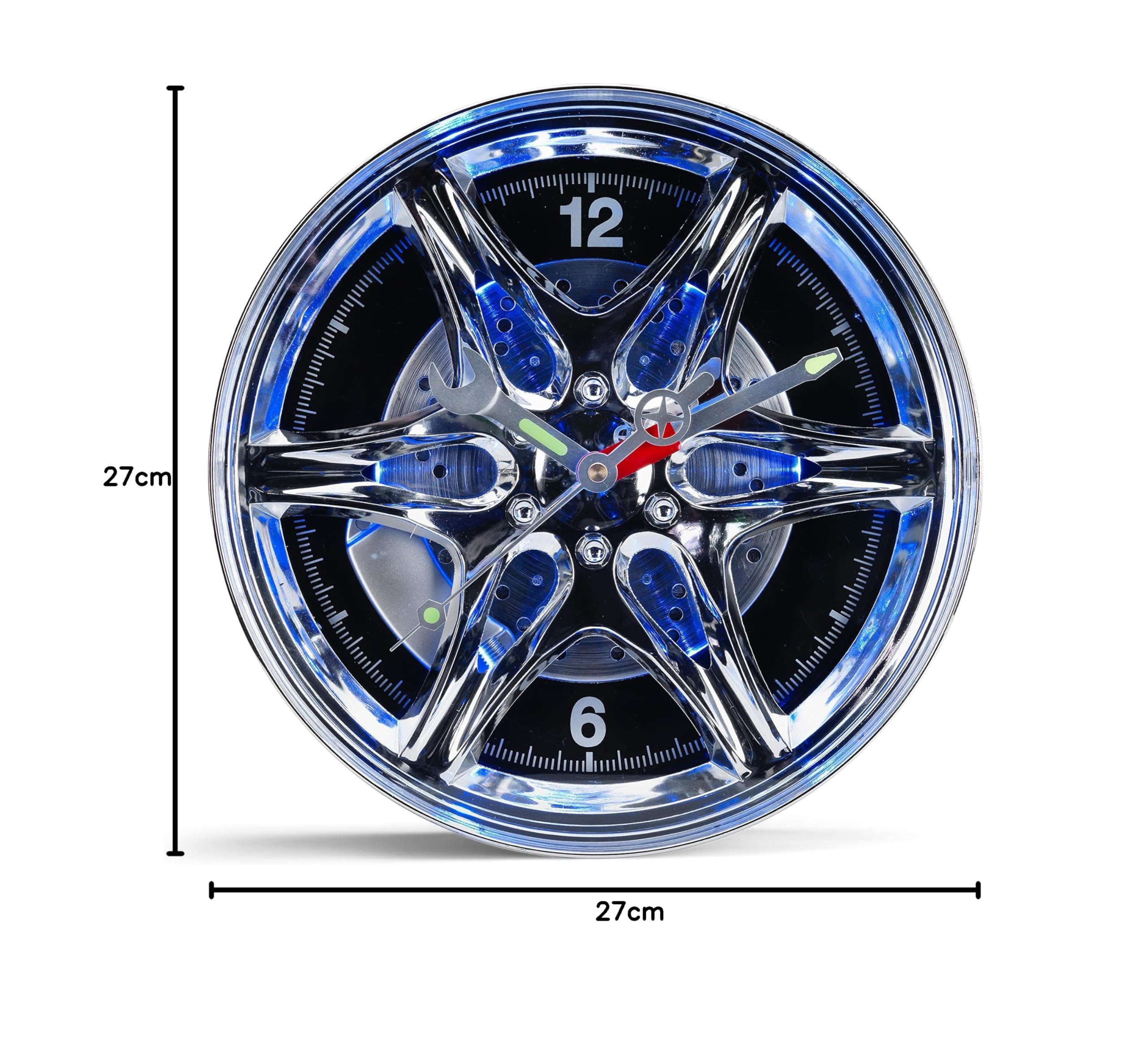 RED5 LED Wheel Rim Orologio da Parete [Nuovo imballaggio], Standard