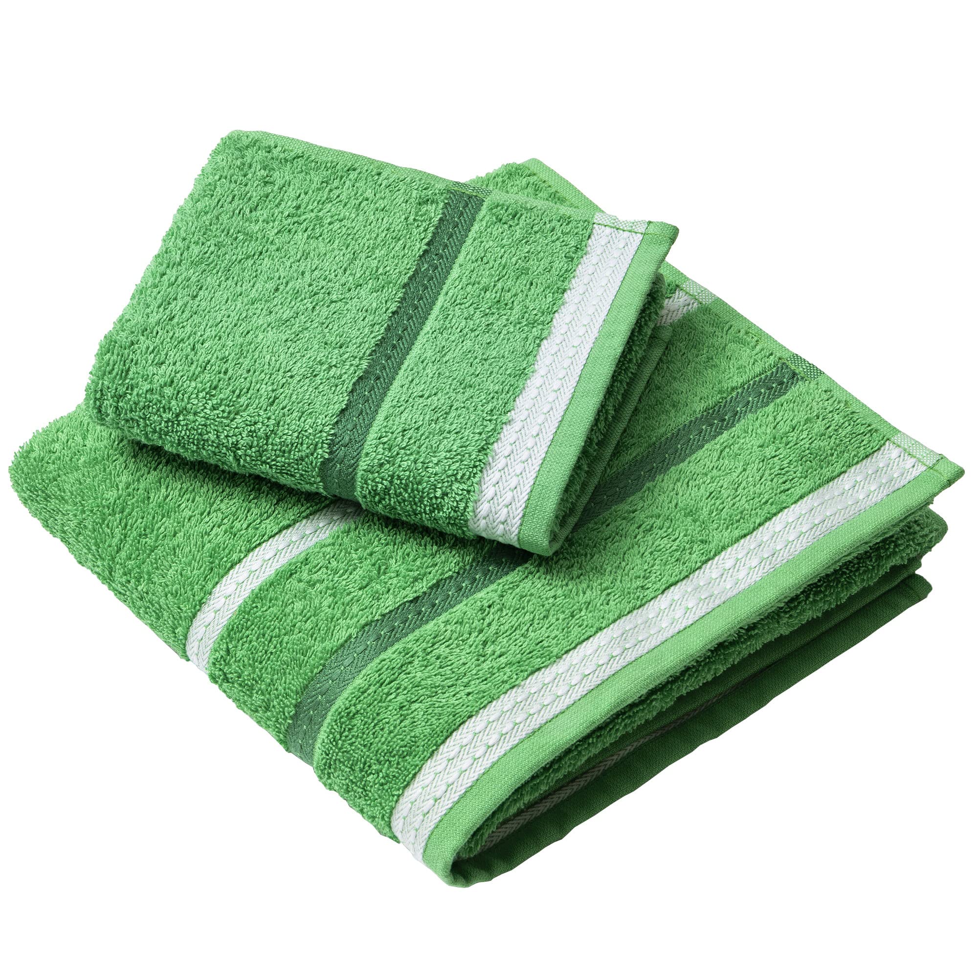 UNITED COLORS OF BENETTON. Set di Biancheria Benetton Verde: 2 x Accappatoio M/L 360, Set di 2 Asciugamani (50 x 30 cm + 90 x 50 cm) 450, Tappeto da Bagno 50 x 80 cm 750 gsm, 100% Cotone, 5 unità