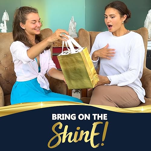 Miniatura 88 de Nush Nush Bolsas de regalo doradas extragrandes – Juego de 12 bolsas de regalo reutilizables extra grandes con asas – Bolsas de regalo XL perfectas