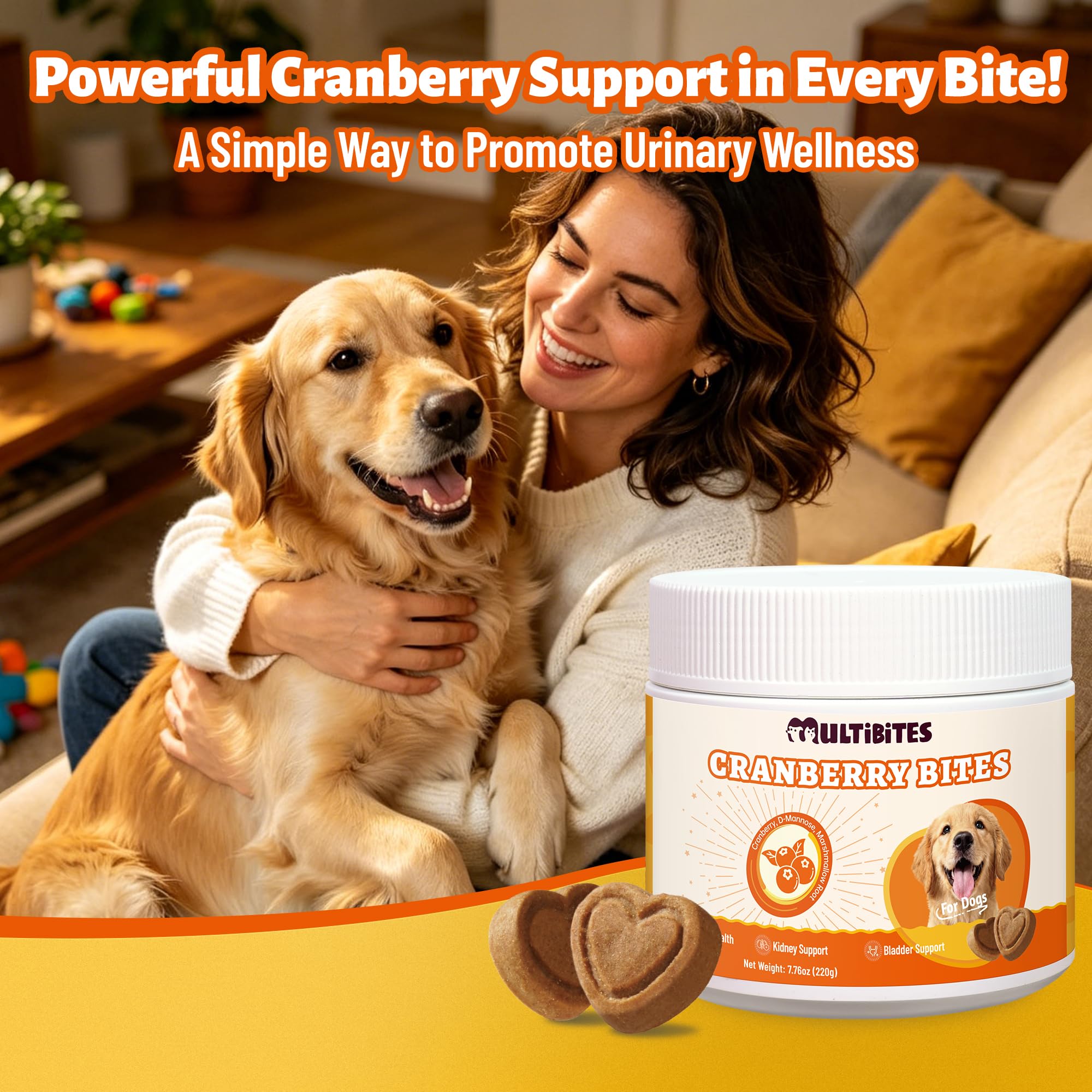 Cranberry Supplement for Dogs with D-Mannose, Chicken 330 Bites — Amazon image 9