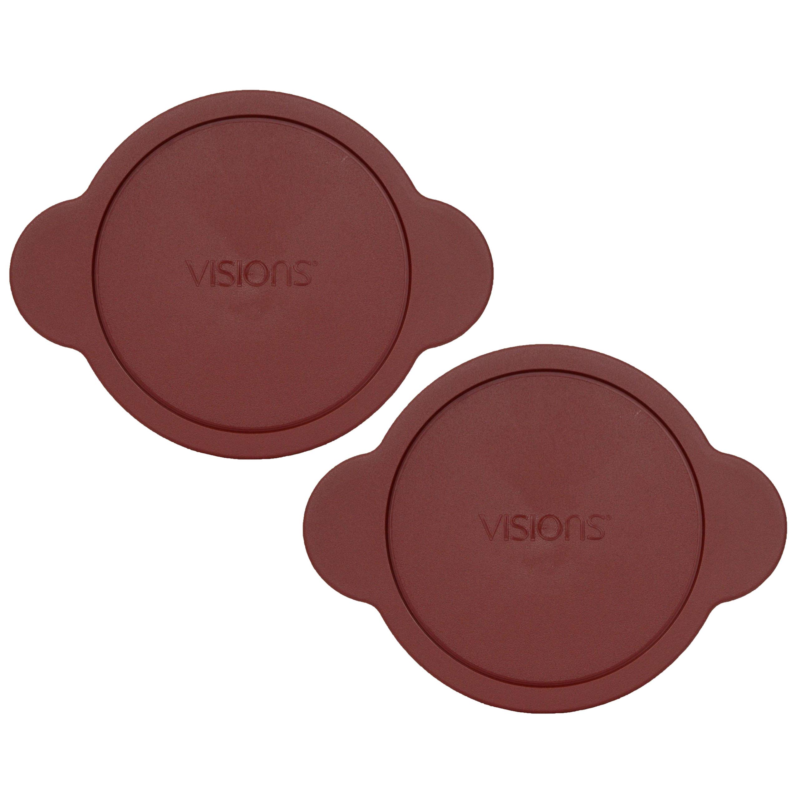 Corningware Visions CM 125-PC 1.25L Cranberry Red Plastic Lid for Glass Dish - 2 Pack (Glass dish sold separately)