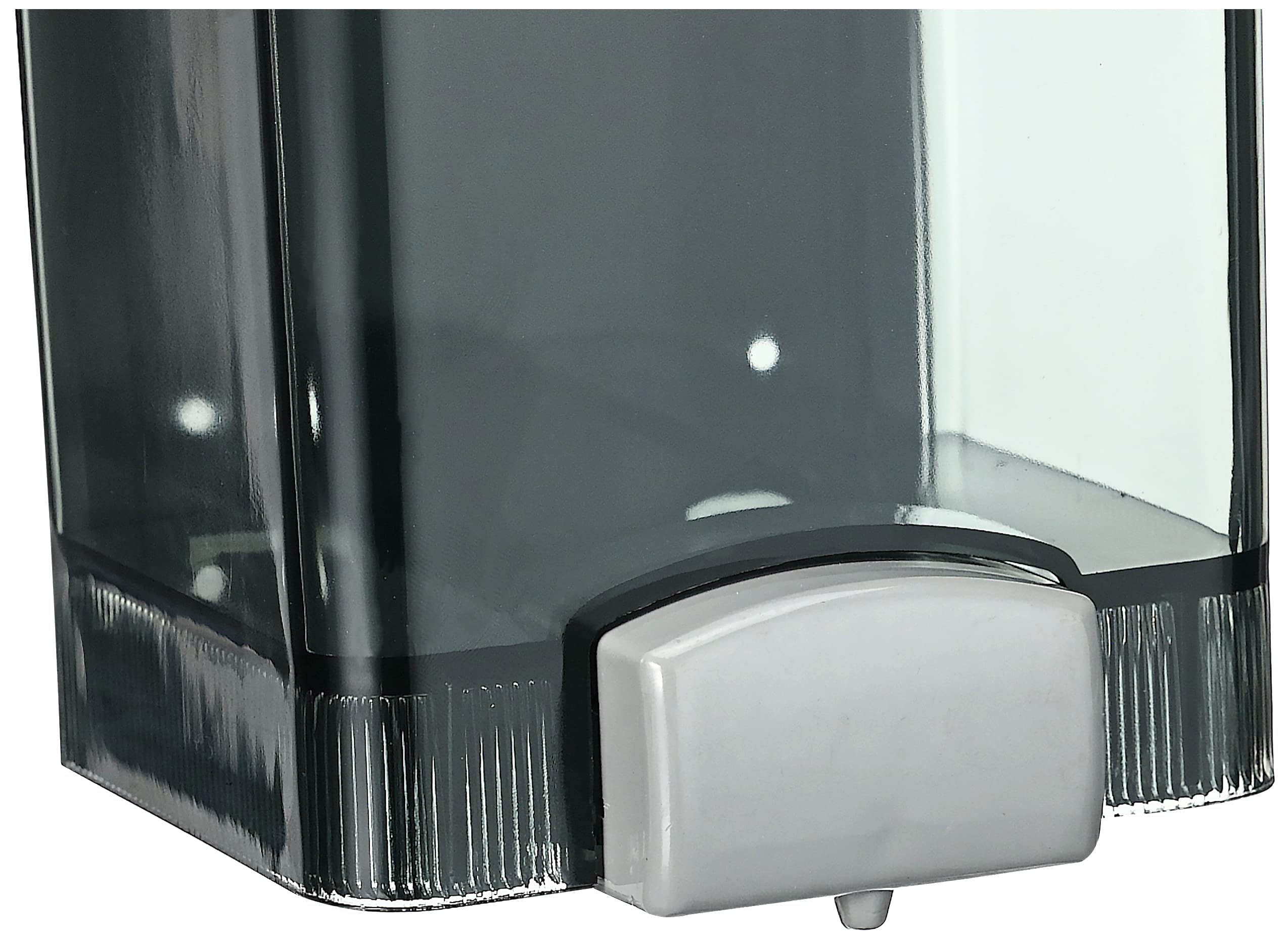 Jofel - ac21150 Vision, Dispensador de jabón, Dosificador de jabón líquido con depósito rellenable, Pulsador de ABS, Depósito en SAN Fumé de 1,4 Lts.