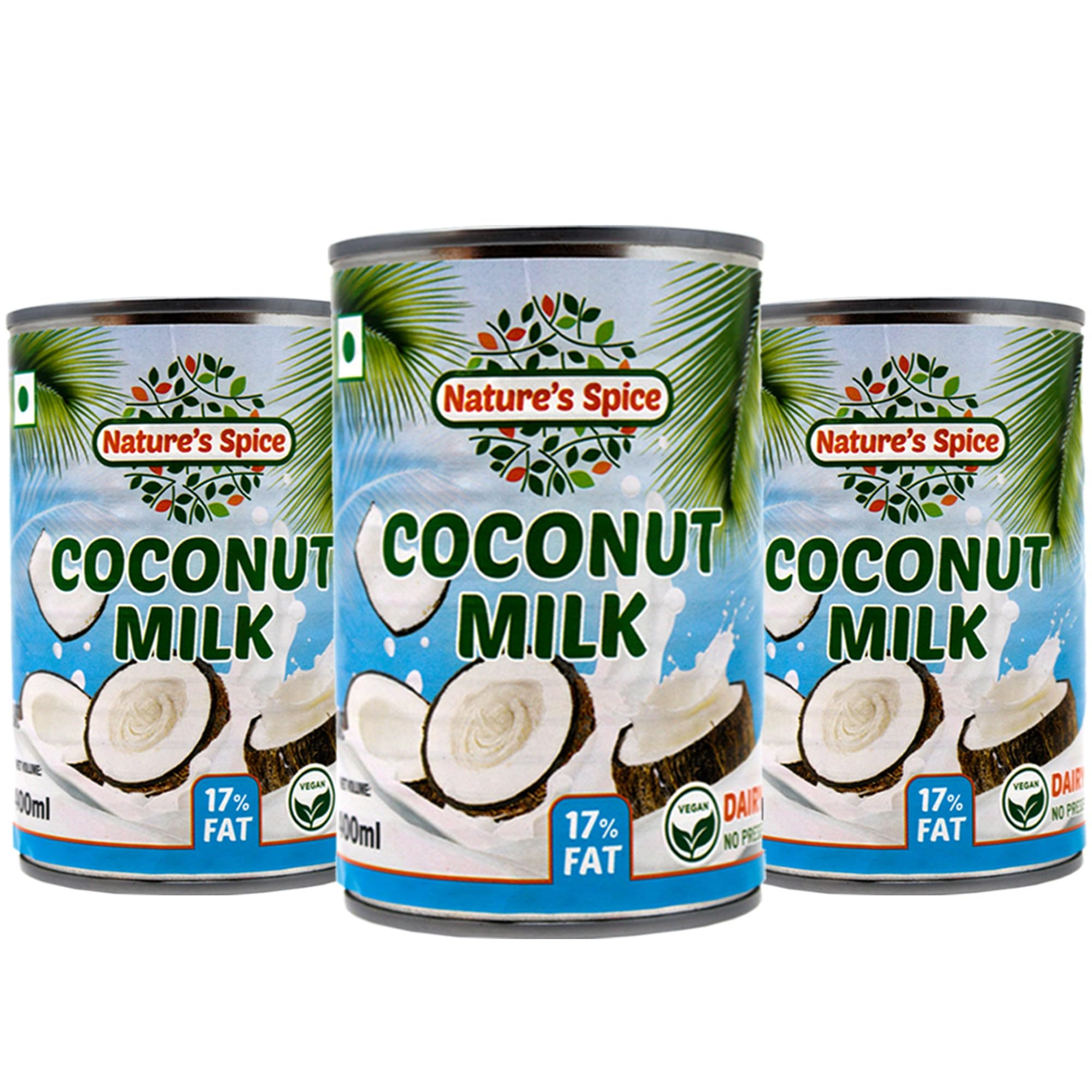 Nature's Spice Coconut Milk - Combo Pack of 3 (400 ml) Rich & Creamy Texture with No Added Artificial | 17% Fat Milk for Vegan Diet│100% Dairy Free Product | Used For Cooking & Baking-image-17