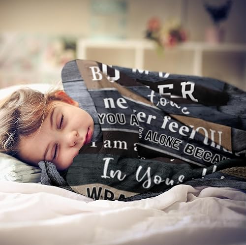 Miniatura 4 de Regalos para hermano, manta de regalo para hermano, 60 x 50 pulgadas, cumpleaños para él de parte de hermana Bro, manta de regalo de cumpleaños,