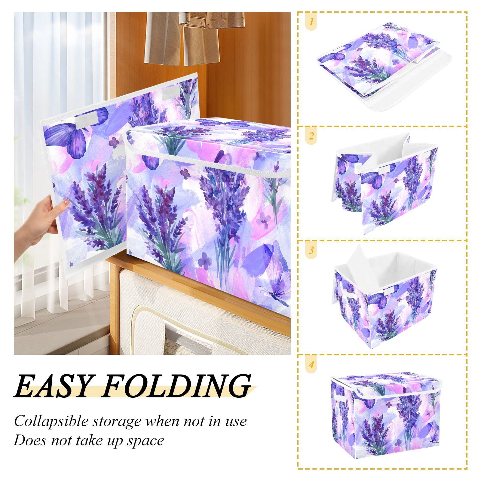 Amazon｜MAKIKU 収納ボックス 折り畳み式 布 ふた付き