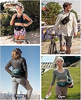 Vista 6 de WATERFLY Lightweight Small Fanny Pack: 1.5L Mini Slim Crossbody Waist Belt Hip Bag with RFID Blocking, Anti-Theft & Water Resistant Pouch for Women