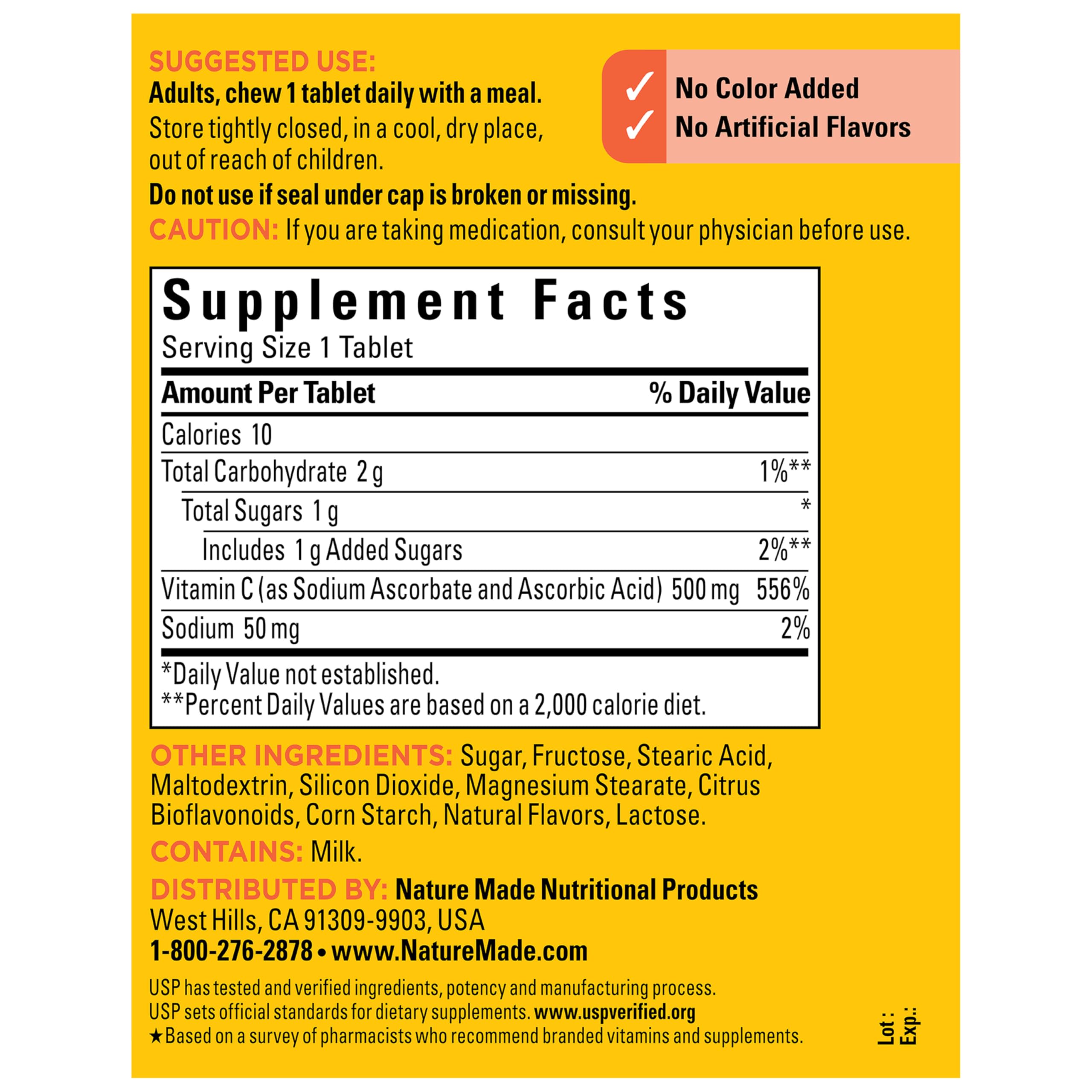 Nature Made Chewable Vitamin C 500 mg for Immune Support, 150 Tablets — Amazon image 8