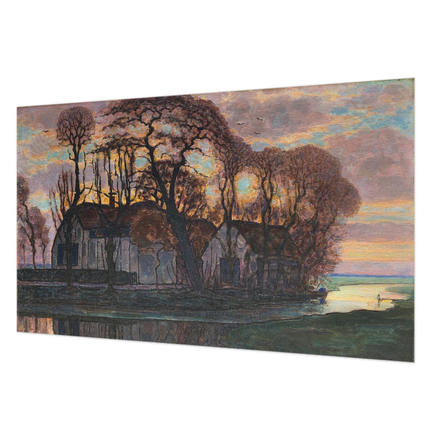 Papier peint haute qualité paysage du soir intissé 416x254 cm