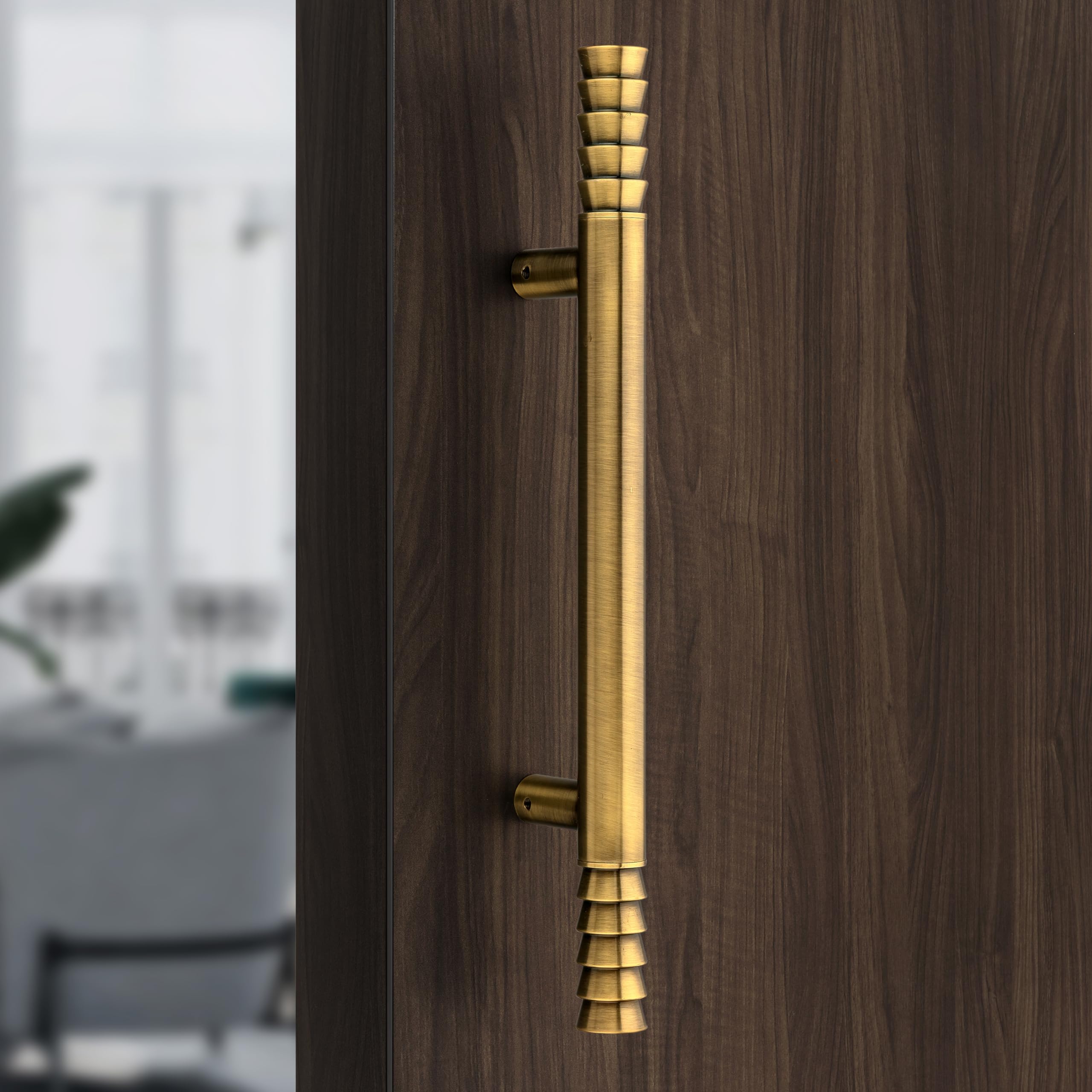 Plantex Door Handle/Stainless Steel 14 inch Main Door Handle/Pull-Push Handle for Home & Hotel/3 Years Warranty Pack of 2 (Brass Antique) 4
