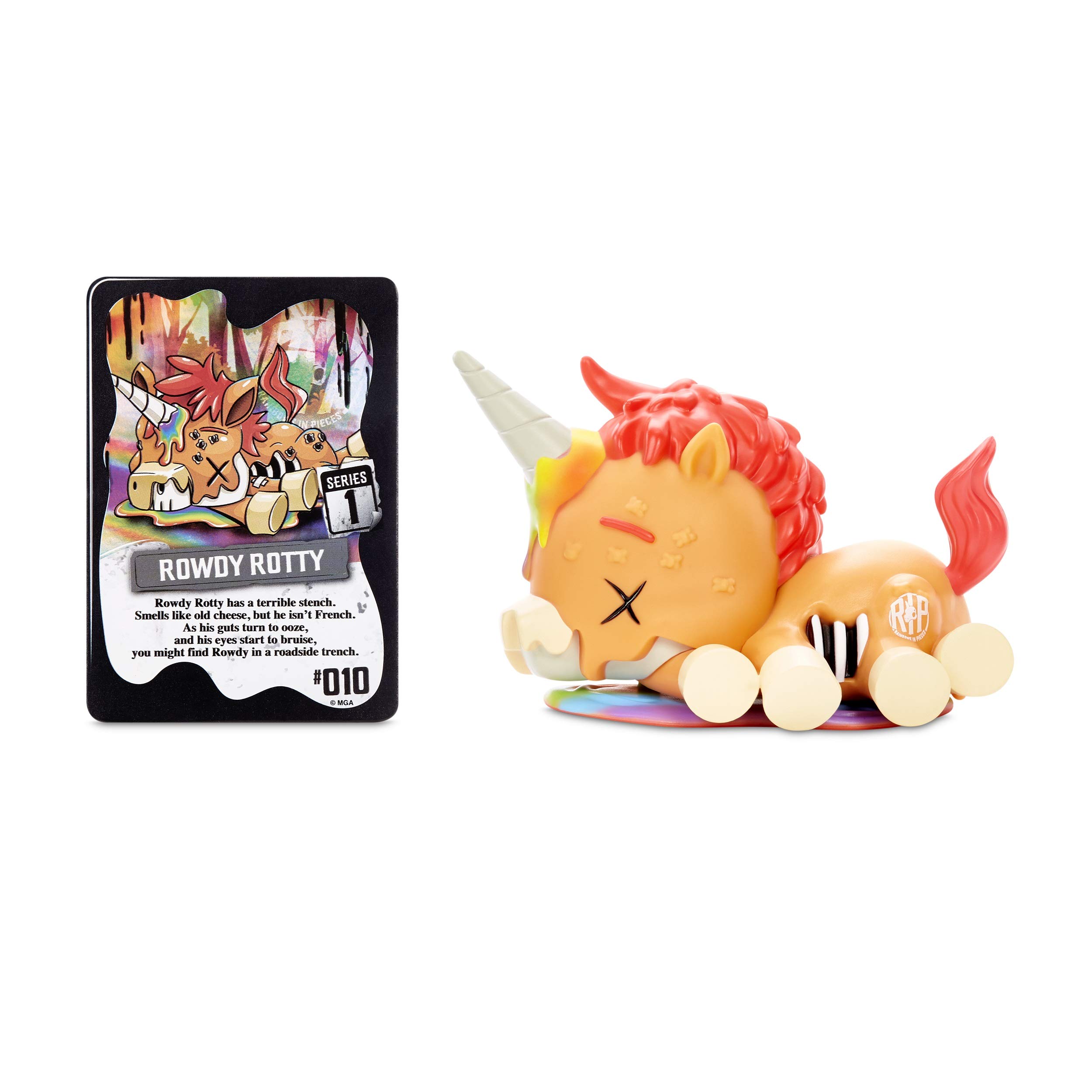 MGA EntertainmentR.I.P. Rainbows Inpiece Gnarly, Messed Up, Dead Unicorn Character Rowdy Rotty