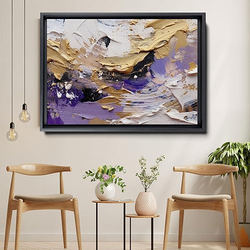 Miniatura 2 de Abstract Horizons, Canvas Painting - Fusion of Acrylic and, Creating Captivating Wall Art