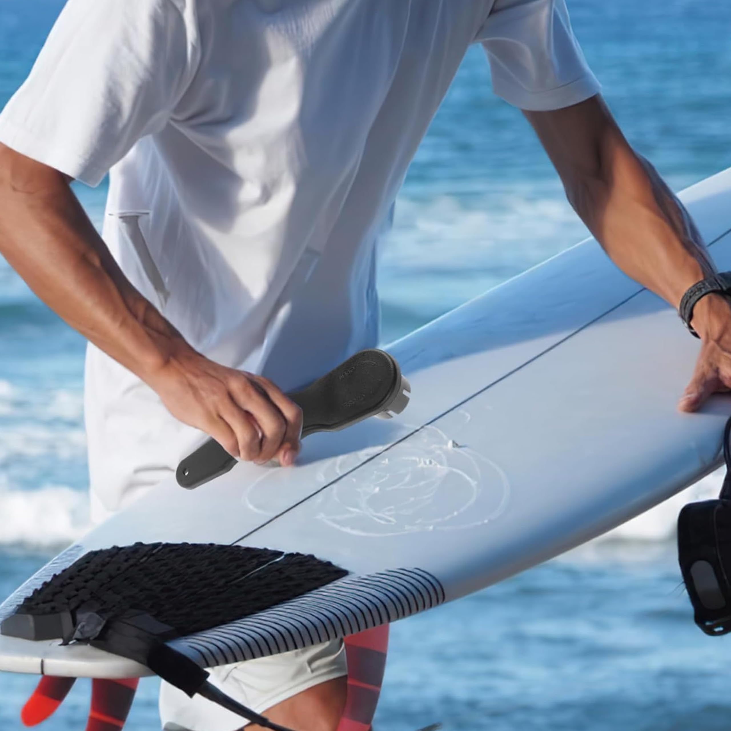 Chiave Valvola Aria Kayak in Plastica Grigia Scanalature Strumento Riparazione per Barche Gonfiabili Canoe SUP Paddleboard