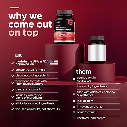 Miniatura 5 de Limpieza cetogénica avanzada de colon con berberina 1500 mg  15 días de desintoxicación de parásitos para hombres y mujeres  Fórmula extra fuerte