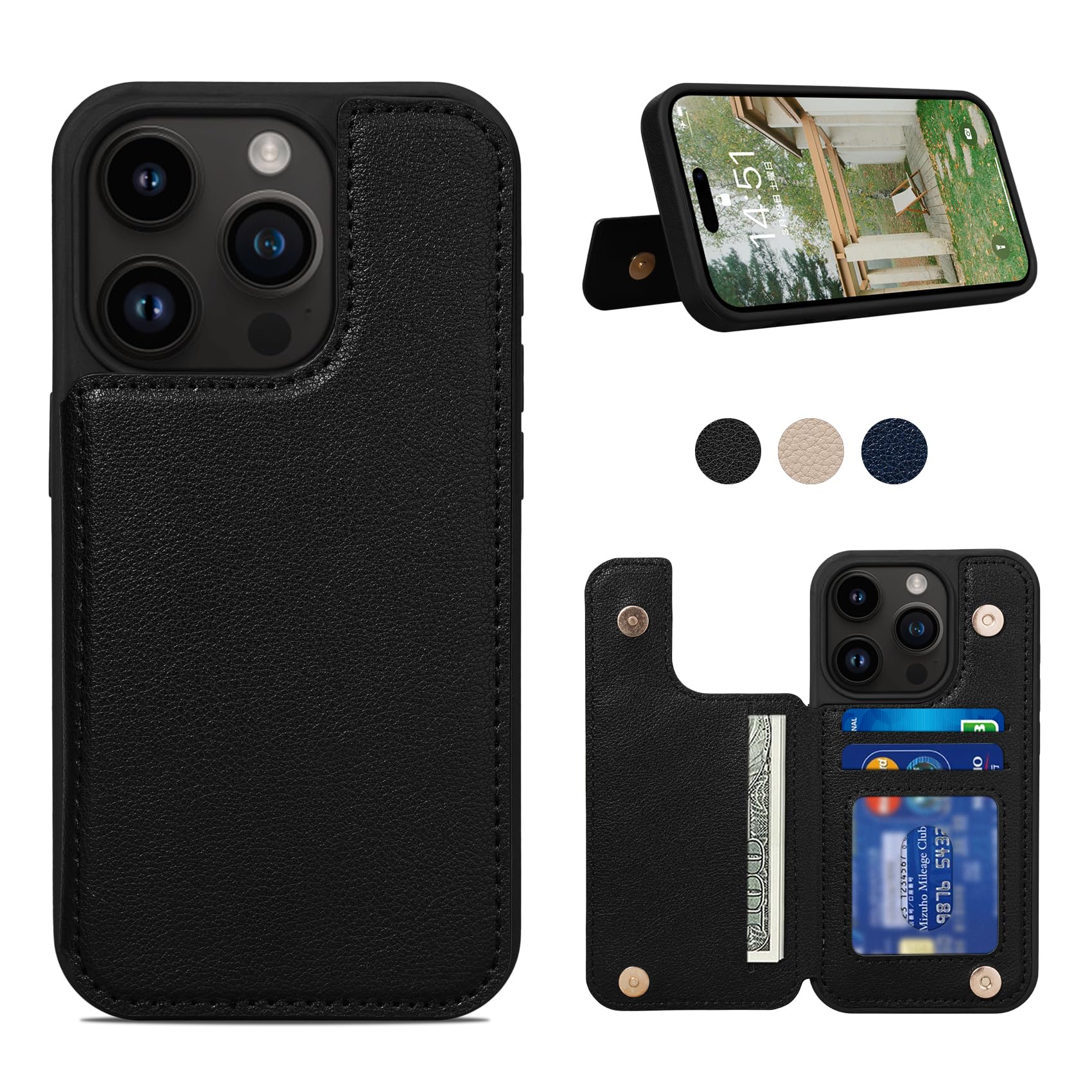 Amazon.co.jp: Shlybaay iPhone 16 Pro 用 ケース 背面 手帳型