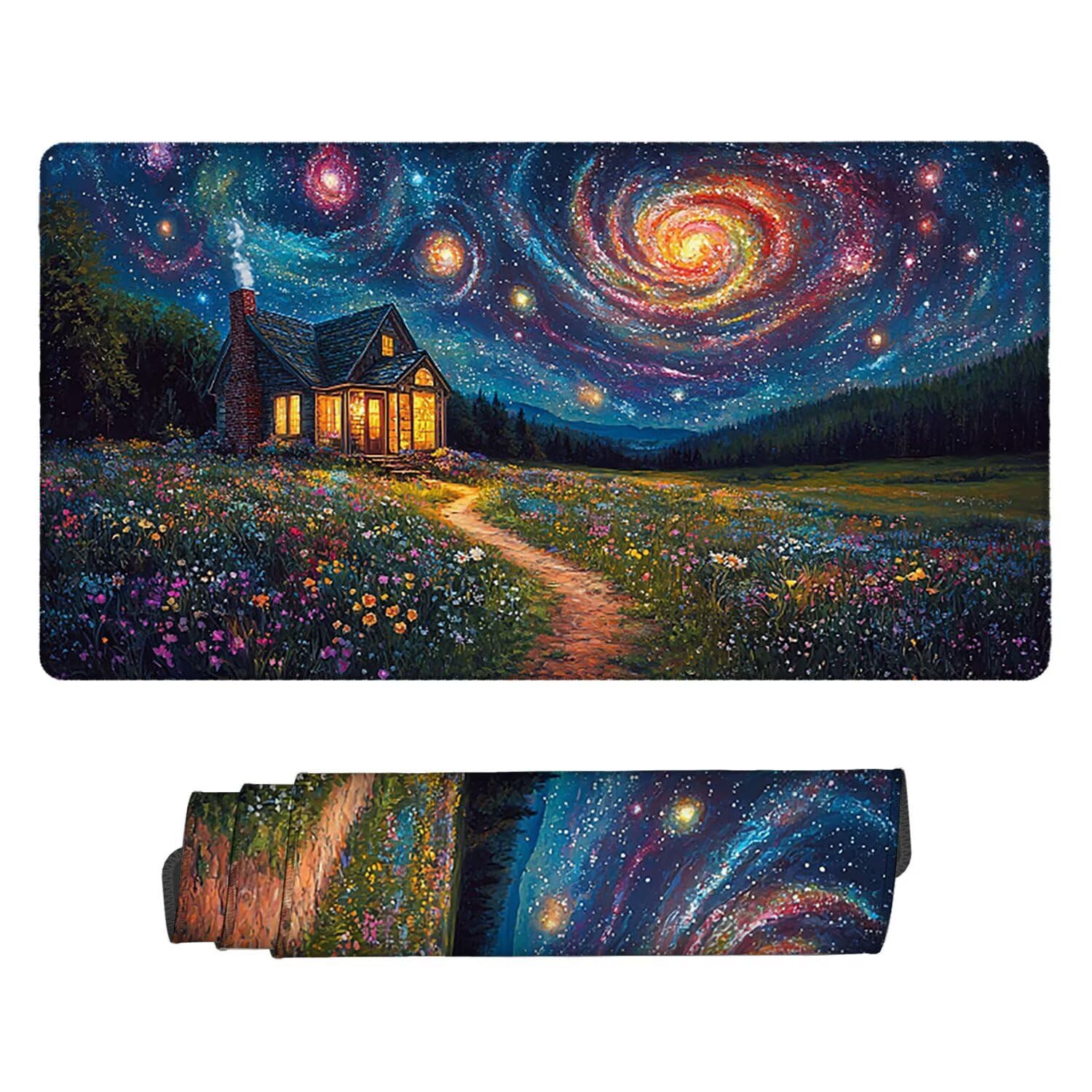 Podkładka pod mysz do gier, 1200 x 600 mm, XXL, duża podkładka pod mysz do gier, antypoślizgowa, wodoodporna, rozszerzona XXL długa klawiatura, akcesoria biurowe, do gier, komputera, komputera (stary