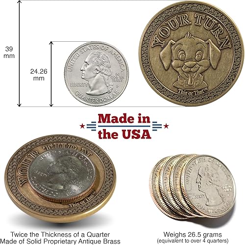 Miniatura 4 de Esta o aquella moneda original para tomar decisiones para pasear perros | Gira para ver quién está en servicio canino – Regalo único para dueños de