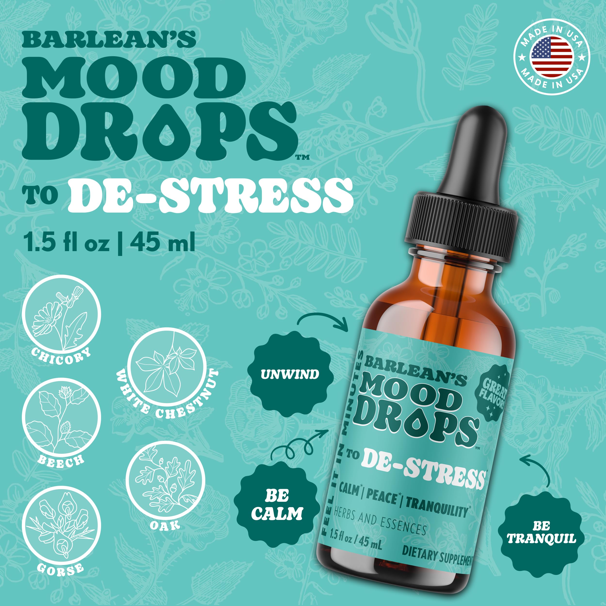 Amazon.com: Barlean's Mood Booster Supplement, De-Stress Liquid