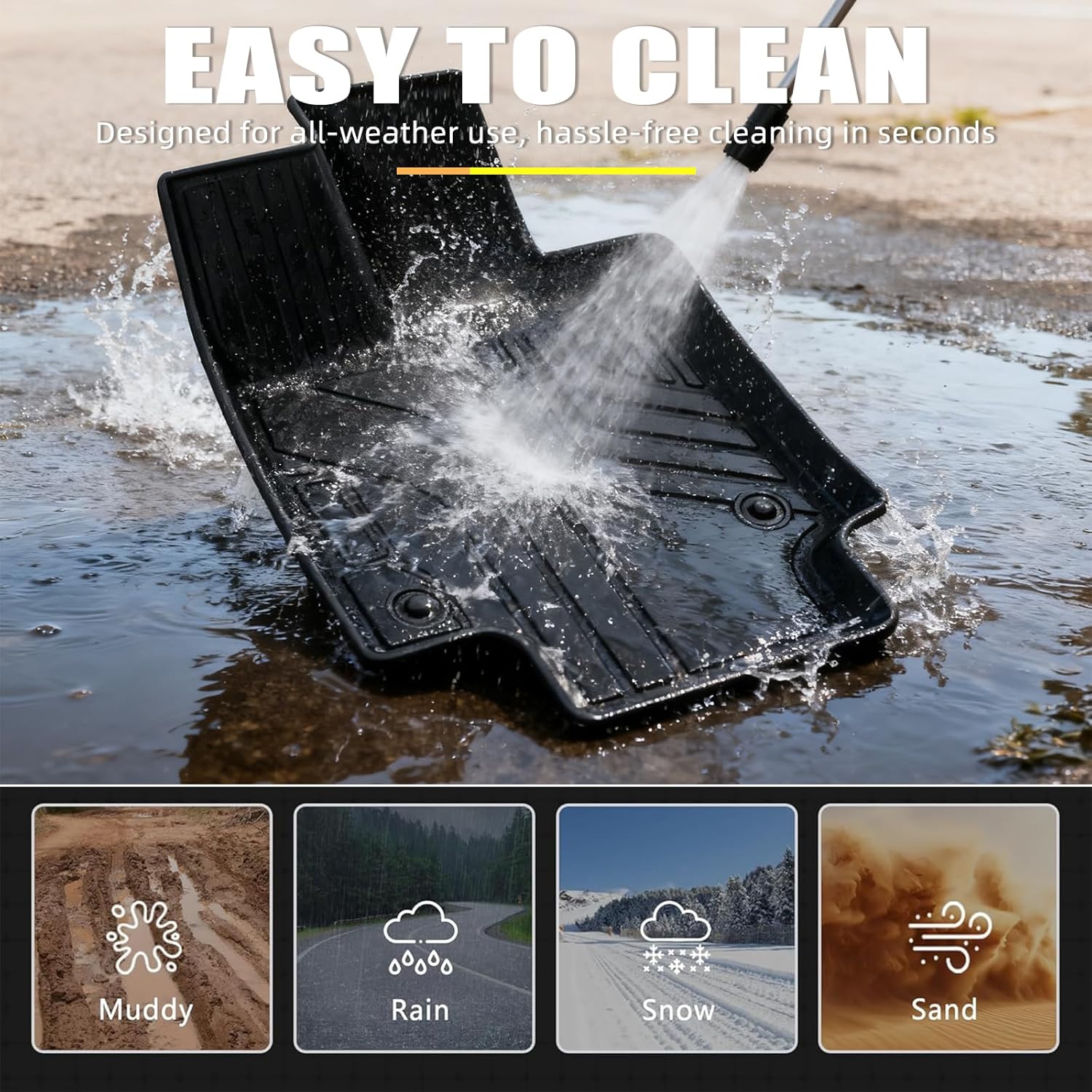 Floor Mats & Cargo Mats Replacement for Kia Telluride 7/8 Passenger 2020-2025 Car Mats All Weather TPE Cargo Liner with Seat Back Covers(Floor Mats+2-in-1 Cargo Mat)