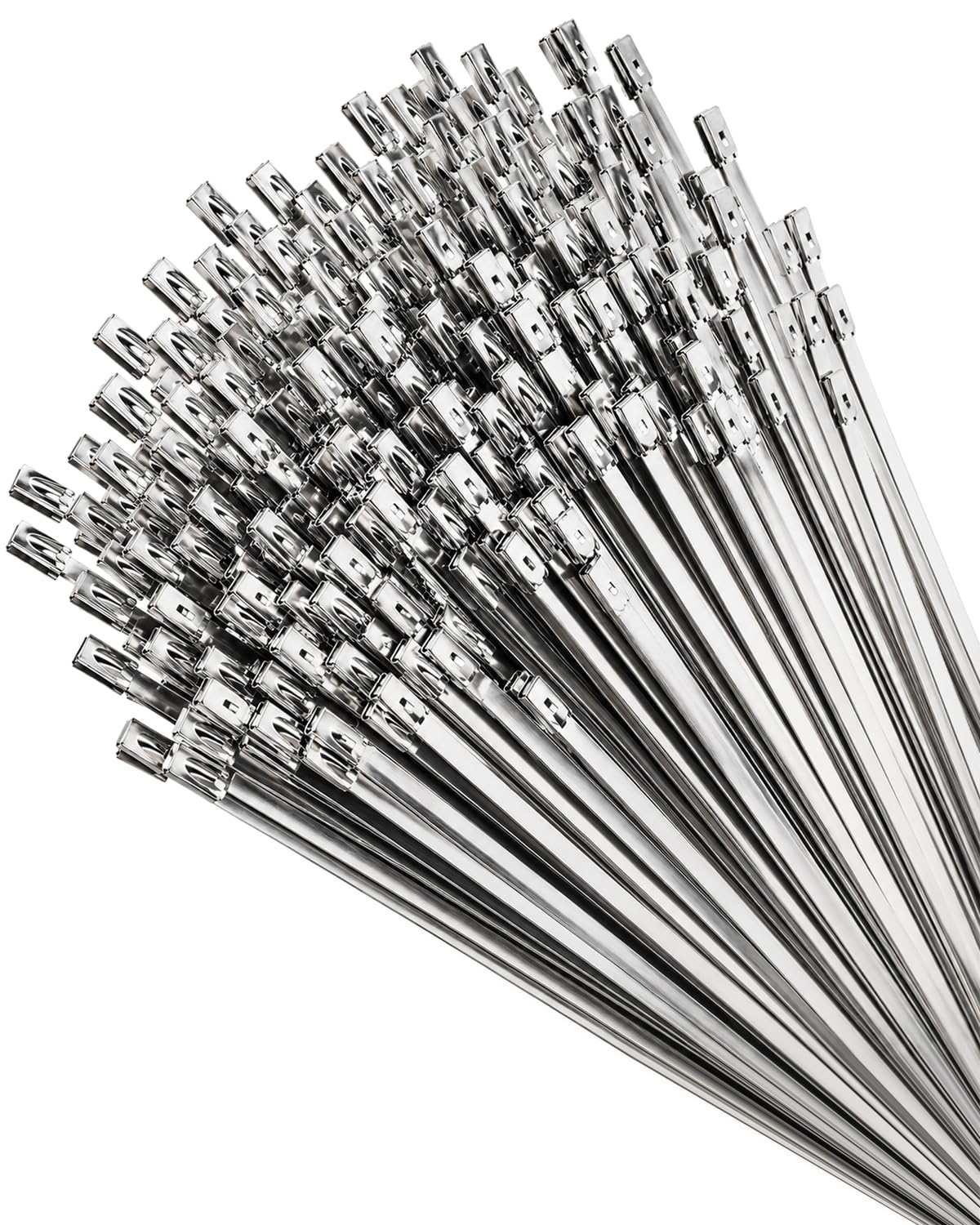 Kabelbinder aus 304 Edelstahl, 30 cm, robuste Metall-Kabelbinder für Auspuffwickel, Zaunreparatur, Outdoor, Bauernhof und Industrie, 200 Stück