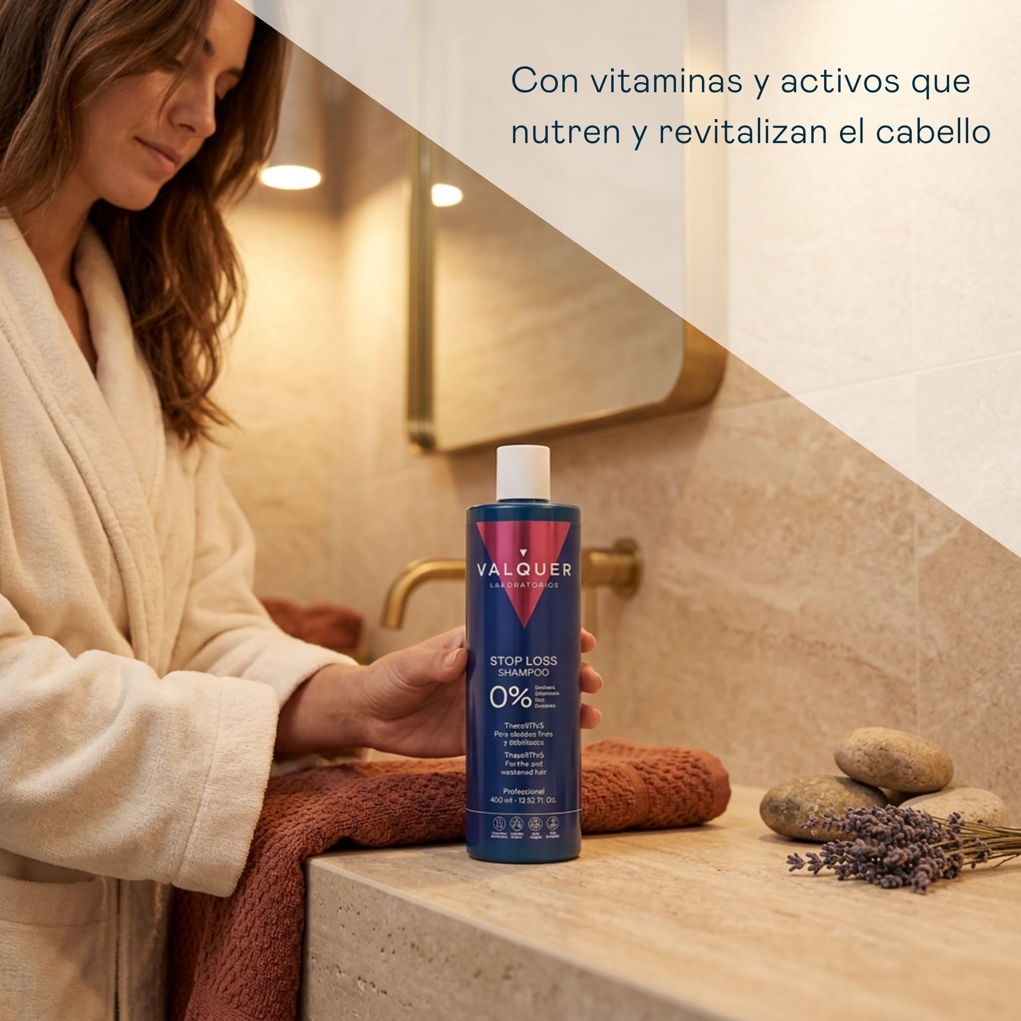 VALQUER Champú Anticaída Intensivo 400 ml Fortalece Cabello Fino y Débil