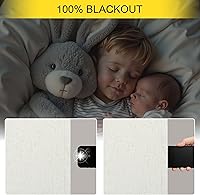 Vista 4 de Total Blackout Curtains 96 Inches Long for Bedroom 2 Panel Cute Black Out Curtains for Living Room Light Blocking Thermal Noise Reduction Linen