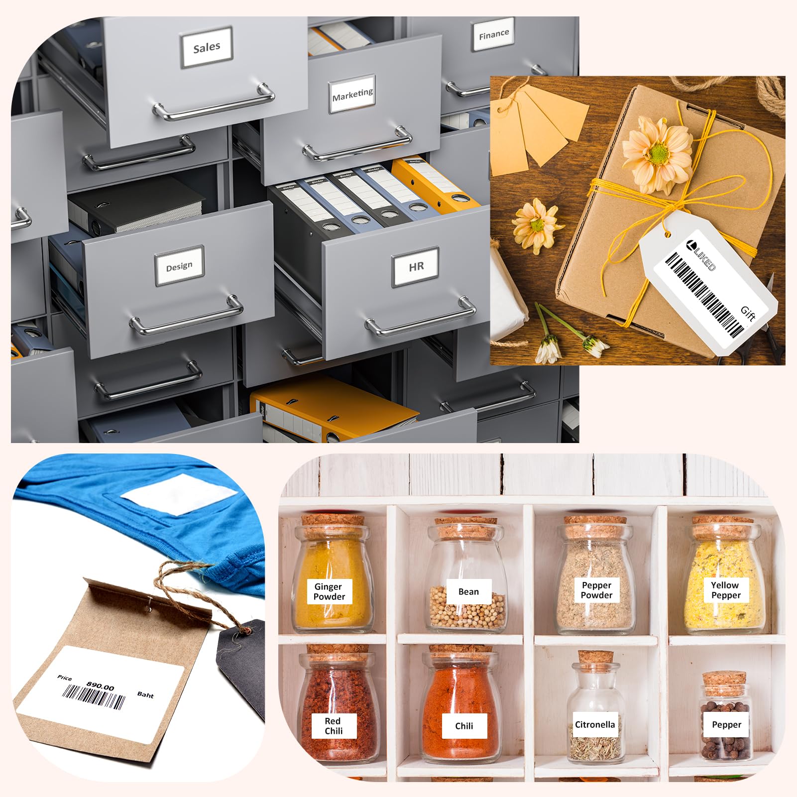 L LIKED 8 Rolls 57mm x 32mm Thermal Labels Compatible with Dymo 11354/30334 S0722540, Multi-Purpose Labels Compatible with Dymo Labelwriter 450, 4XL（1000 Per Roll）
