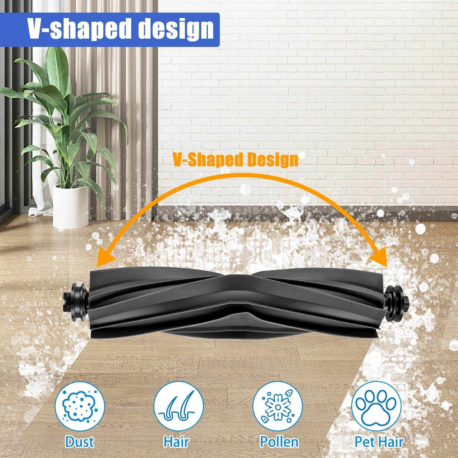 Cepillos de Rodillo para Dreame L10s Ultra/L10s Pro Ultra Heat/L10s Ultra Gen 2/L10s Pro Gen 2/D10 Plus Gen 2/L10s Plus/L20 Ultra/L10 Prime/L10 Ultra/L40 Ultra/X40 Ultra/X40 Master/X30 Aspiradora