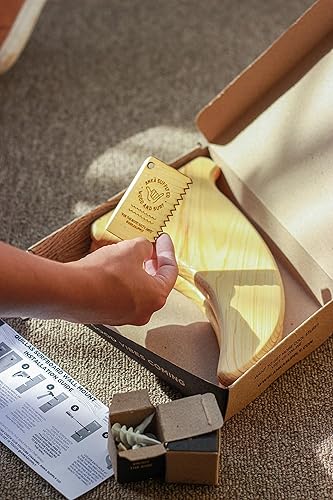 Miniatura 3 de Ank Suppy Co - Soporte de pared para tabla de surf Quillas, estante de madera para tablas de surf