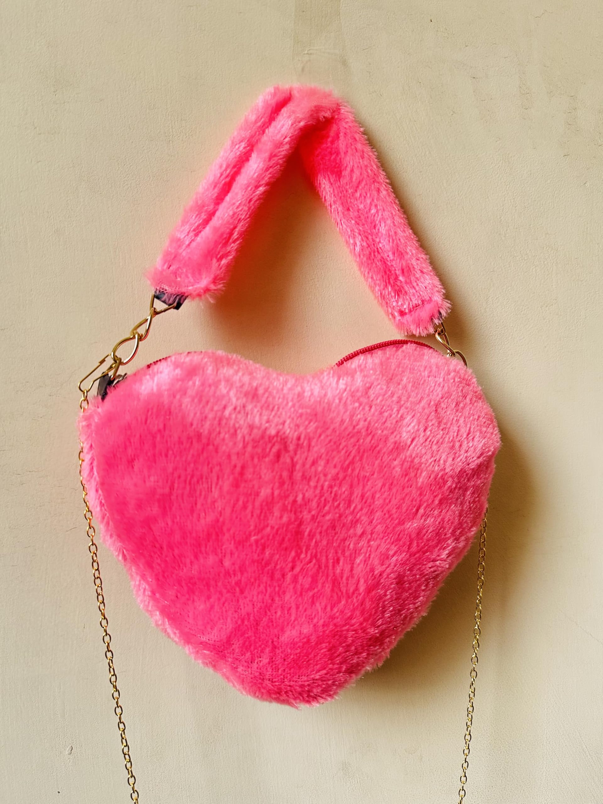 CULT FACTORY Beautiful Pink Kids Side Bag Plush Toy Bags for Kids Girls 2