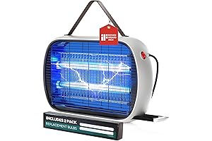 Bug Zapper Indoor for 5000 Sq. Ft.,2 Extra Replacement Bulbs, 20W Instant...