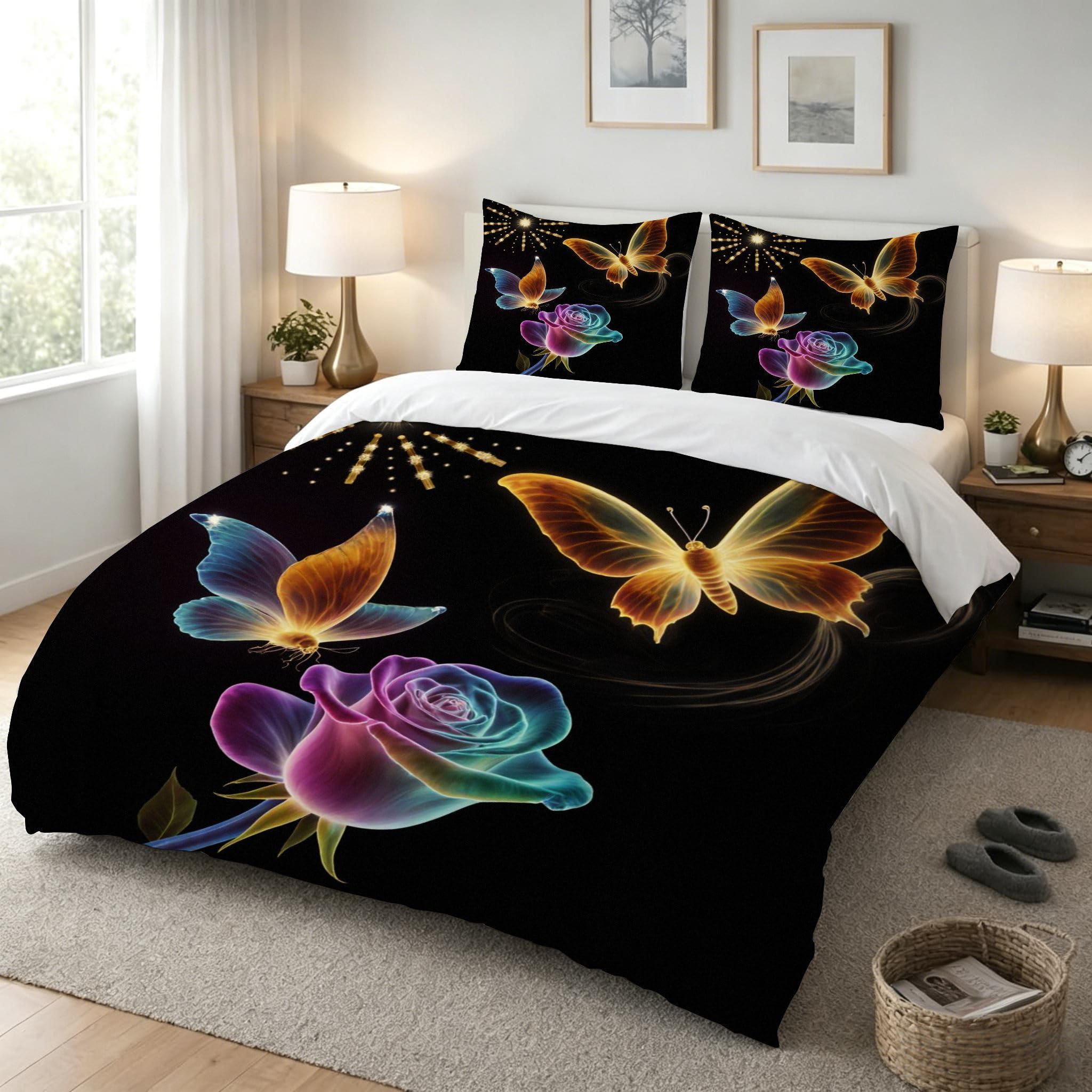 Funda Nórdica Cama 180, 240x260 cm Rosa Negra, AQ2034