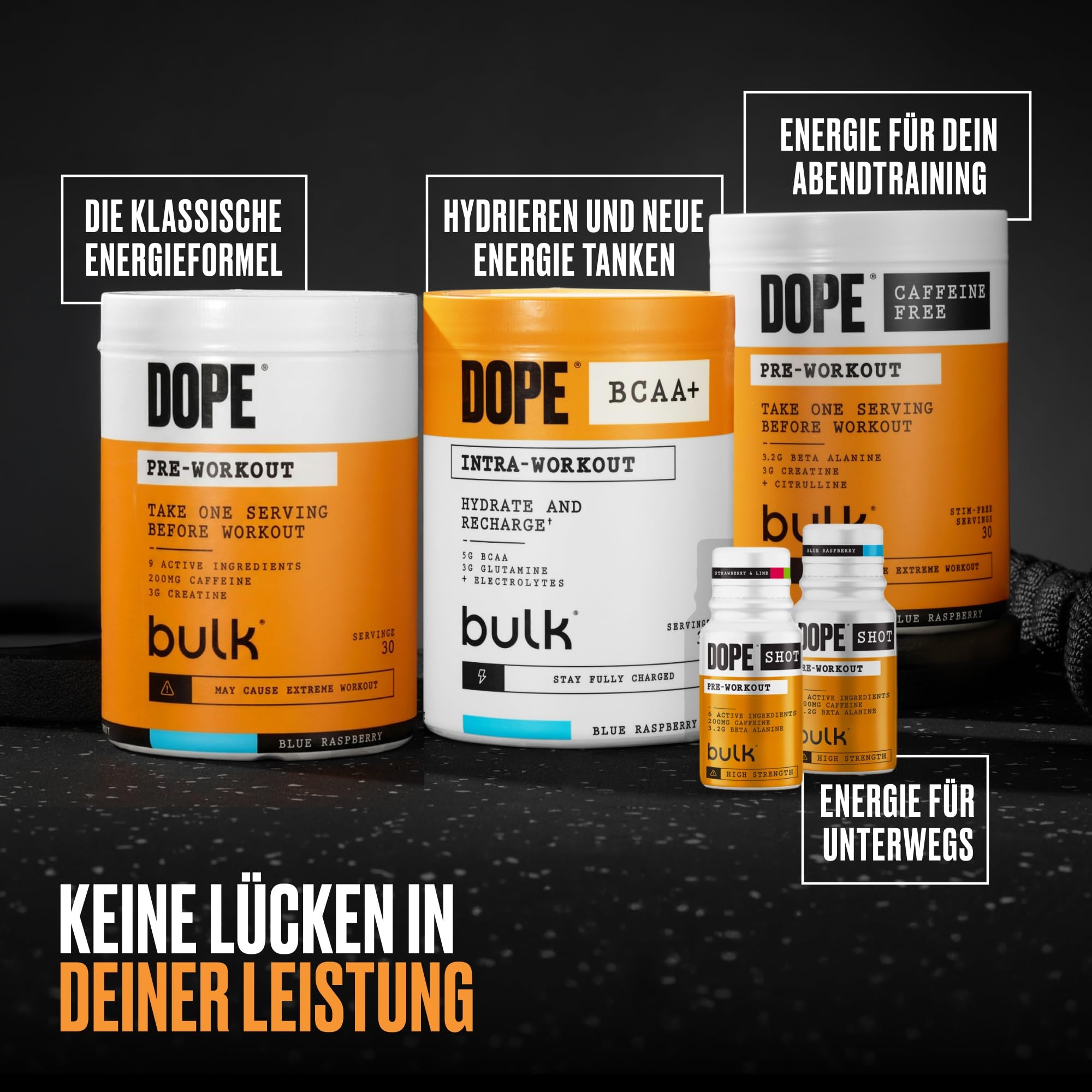 Bulk Dope Max Pre-Workout Pulver | 563 g | 25 Portionen | 200 mg Koffein | 5 g Beta-Alanin | 3 g Kreatin | AAKG & Citrullin | Mit Himalaya-Kristallsalz aus Punjab, Pakistan | Saurer Apfel