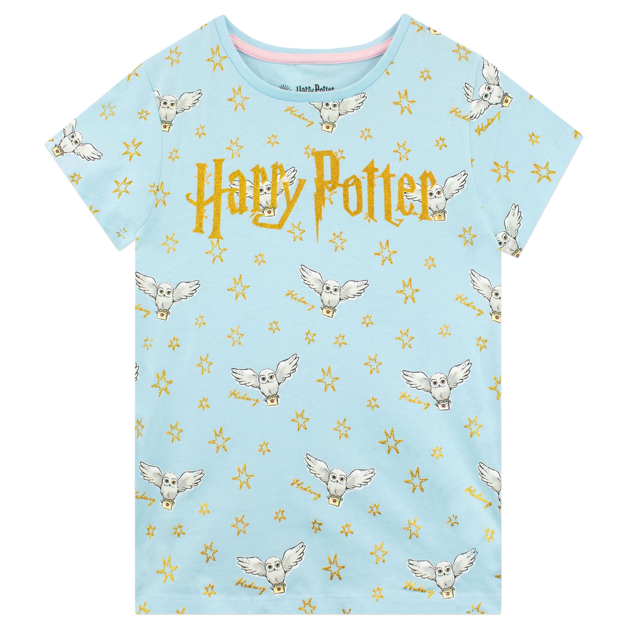 Harry Potter Koszulka dla Dziewczyn Hedwig 2 szt. Top z Krótkim Rękawem dla Dzieci Zestaw Dwóch