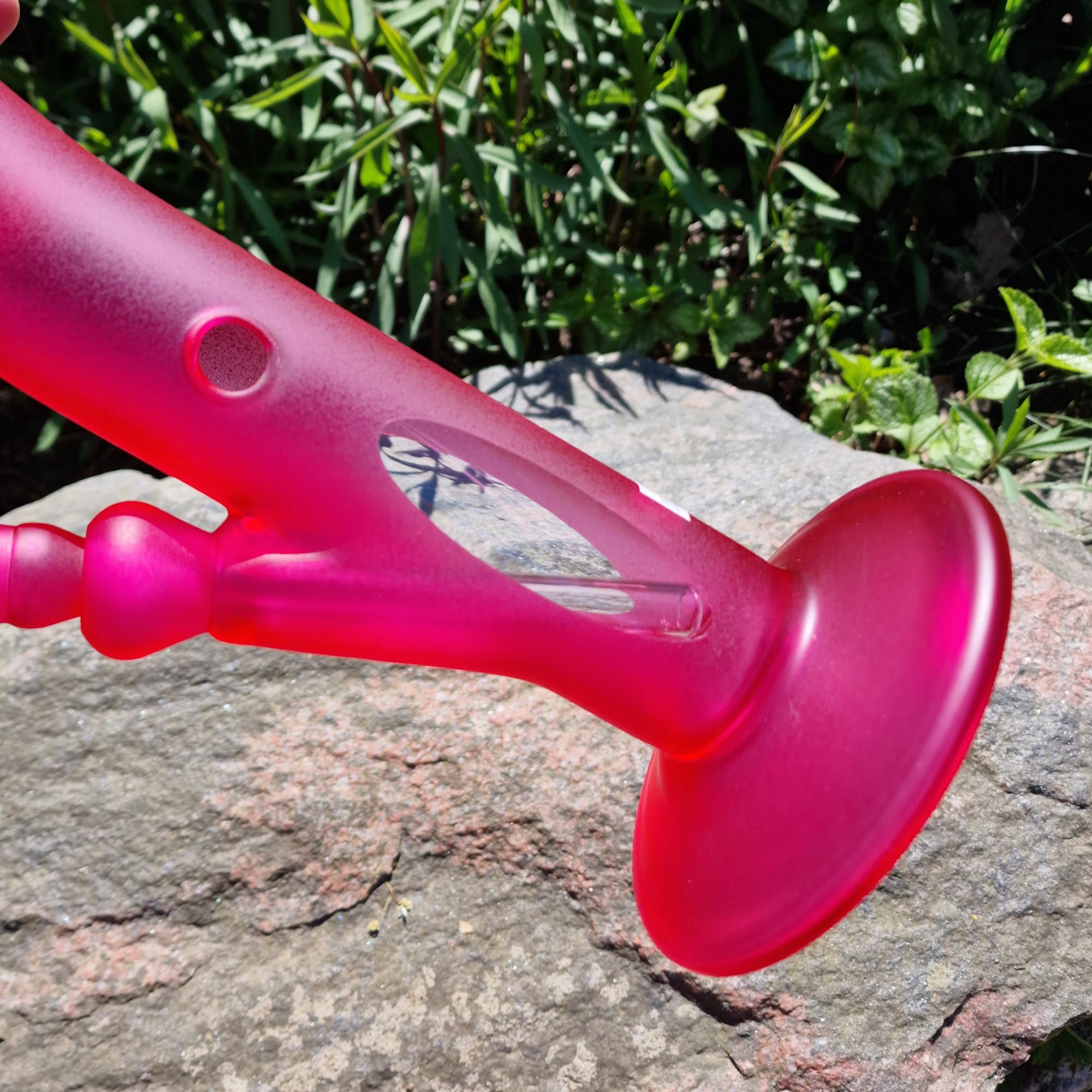 Budawi® 18,8er Glasbong " Pink Lady " mit Kickloch Bong Wasserpfeife 42 cm