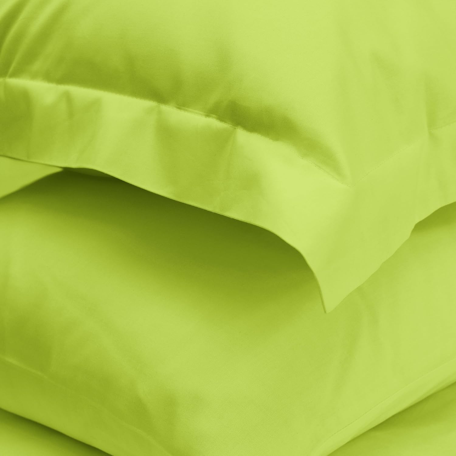 Elegant Comfort Luxury 3-Piece Duvet Cover Set - 1500 Premium Hotel Quality Microfiber Hotel Collection - Comforter Cover with Button Closure and Shams, Full/Queen, Lime