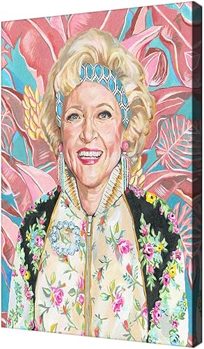 YOWEIN Lienzo decorativo de los años 80 con diseño de niñas doradas, decoración estética de Betty White para habitación, carteles florales